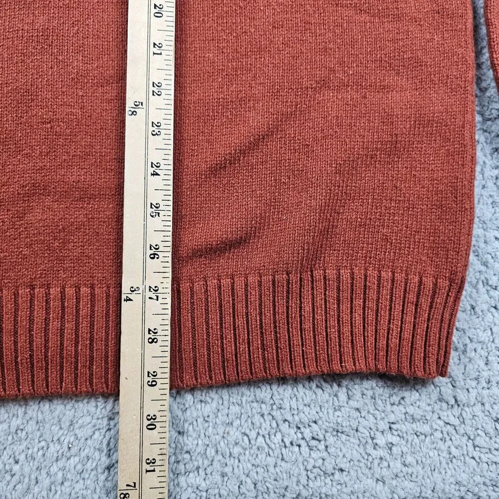 Vintage Old Navy Sweater Mens XL Orange Wool Blend Striped Y2K Pullover NWT VTG